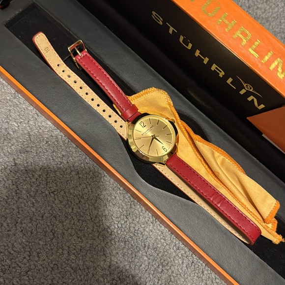 Stührling Gold and Red Watch - Picture 2 of 4